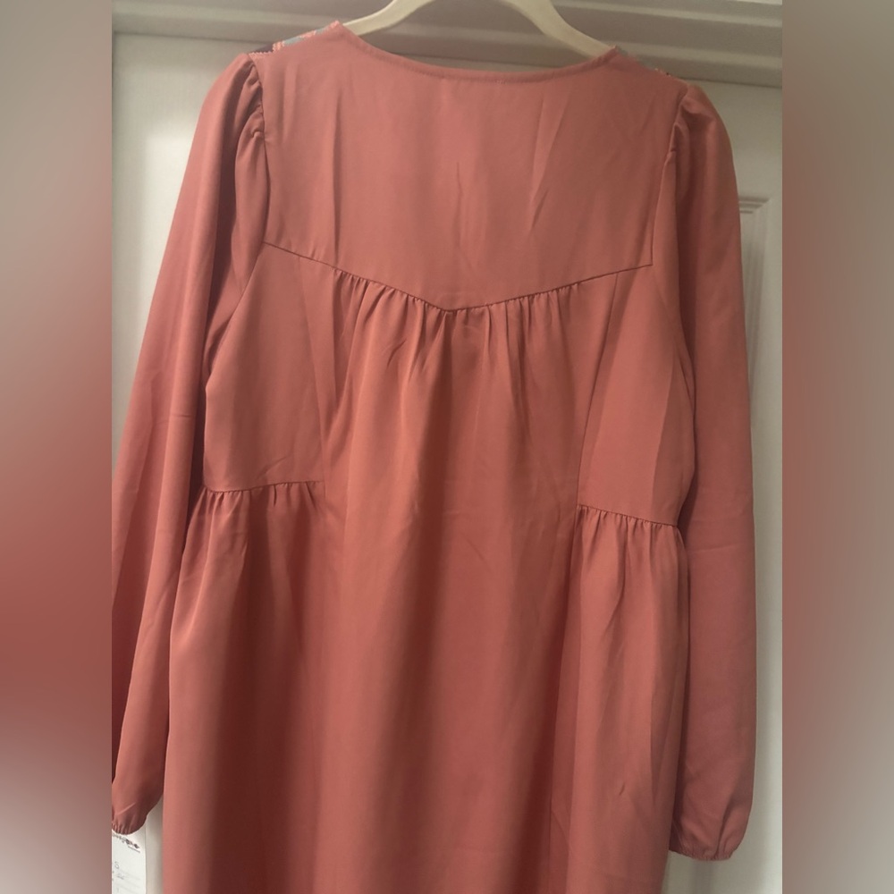 Umgee Coral Midi Dress with Multicolor Pattern - Picture 5 of 12